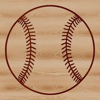 A stylized illustration of a baseball, suitable for vector design and cutting machine applications.