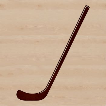 A high-quality vector image of a hockey stick and puck, designed for various uses including cutting machines and stencils.