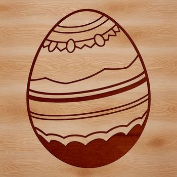 A colorful digital illustration of an Easter egg.