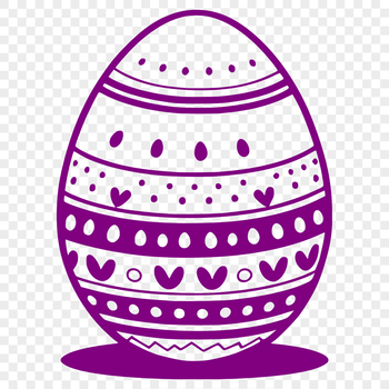 A stylized digital illustration of a colorful Easter egg.