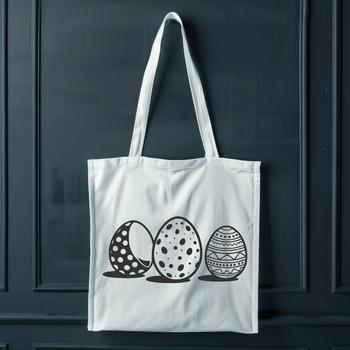 A colorful illustration of an Easter egg with decorative patterns.