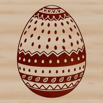 A digital illustration of an Easter egg, suitable for cutting machines or laser cutters.