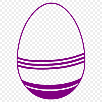 A simple, colorful Easter egg illustration created using vector graphics.