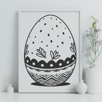 Illustrative Easter egg design in a digital vector format.