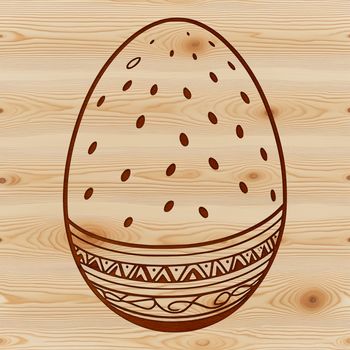 A digitally created illustration of a traditional Easter egg, designed as vector art for use in various design applications.