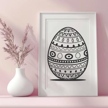 A digitally designed Easter egg in a vector format.