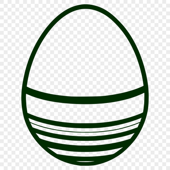 A colorful illustration of a decorated Easter egg in vector format, suitable for cutting machines and stencils.