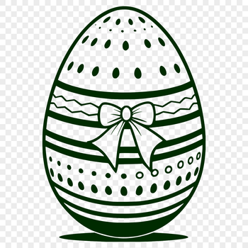 A colorful, hand-drawn Easter egg design created as a vector graphic.