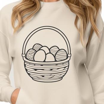Colorful Easter egg design featuring pastel colors and intricate patterns.