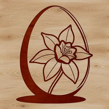 An illustrated Easter egg with a stylized design, suitable for vector graphics and various design applications.