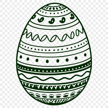 A colorful Easter egg with a smooth, rounded shape.