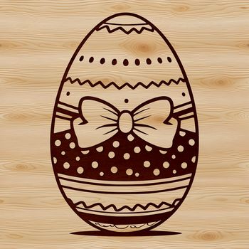 Digital Easter egg design with clean lines and simple shapes