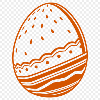 A stylized, hand-drawn Easter egg design created in vector format.