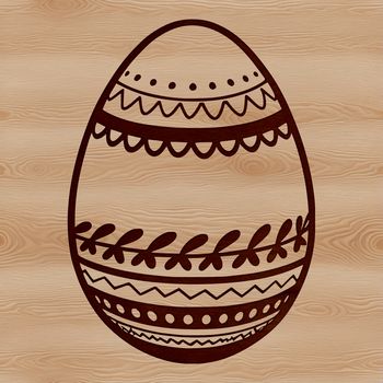 An illustration of a traditional Easter egg in a stylized format, suitable for digital design.