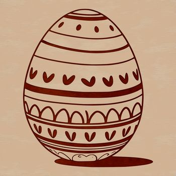 A colorful hand-drawn Easter egg with intricate designs, suitable for various cutting machines.