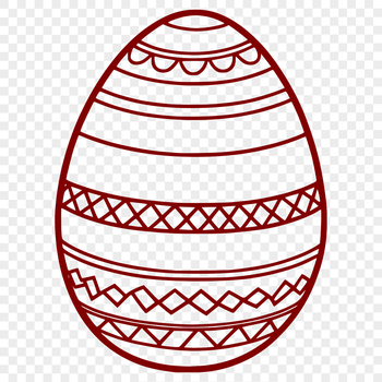A digital representation of a traditional Easter egg, designed as a vector image.