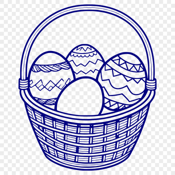 A colorful hand-drawn Easter egg with intricate design.