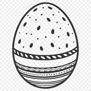 A colorful Easter egg design created as a vector graphic for various uses.