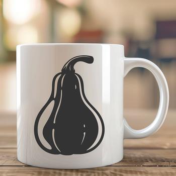 A high-quality, editable vector illustration of a squash suitable for various designs.