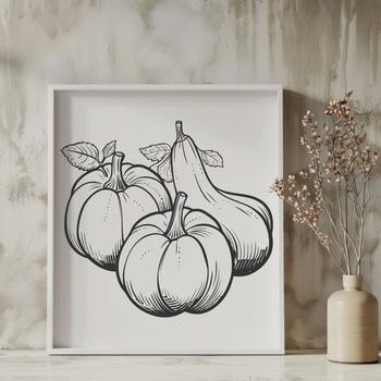 A digital illustration of a squash, created as a vector art design for various uses.
