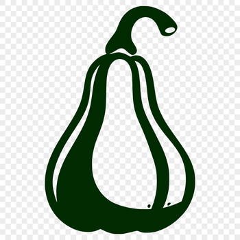 A high-quality illustration of a squash, suitable for digital crafting and design projects.