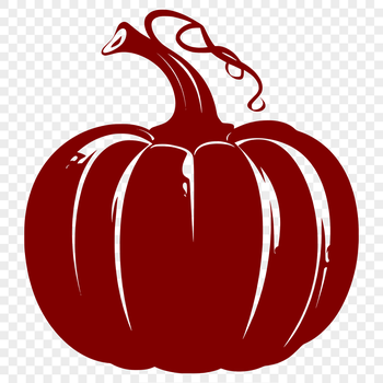 A vector illustration of a squash with ridged skin and green stem.