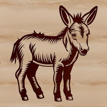 A standing donkey with realistic detail, suitable for commercial or personal use.