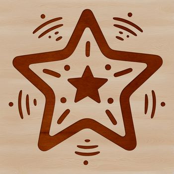 A single-pointed star symbol designed as vector art for digital use.