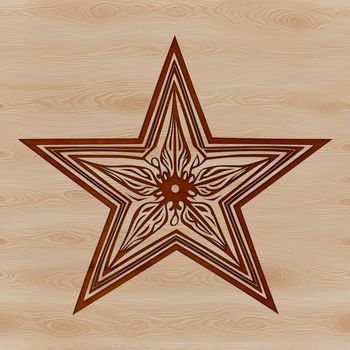 A stylized star shape made up of geometric lines and points, suitable for use as clip art in various design projects.