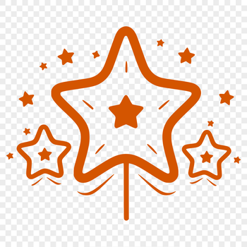 A simple star design made with vector graphics.