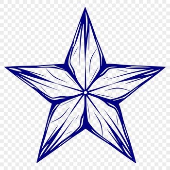 A stylized star symbol used as clip art in various design applications.