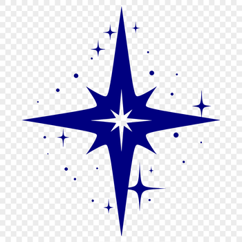 Vector star graphic illustration suitable for use in various digital designs and crafts.
