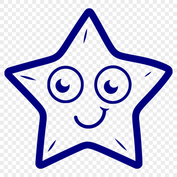 A geometric star shape made up of points and lines, suitable for digital cutting machines like Cricut or laser cutters.