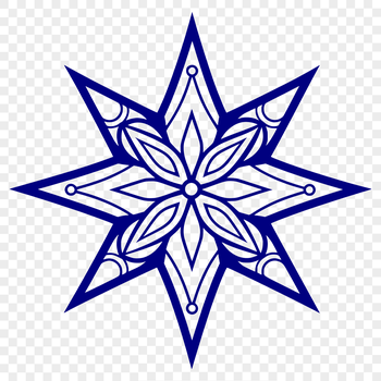 A simple, geometric star design created as a vector graphic.