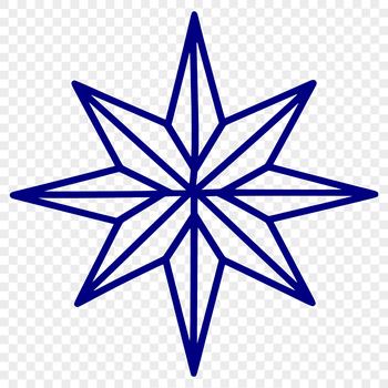 A minimalist star shape designed in vector format.