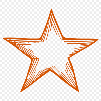 A stylized star design made from simple geometric shapes.