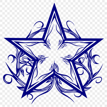 An ornate star graphic with intricate details, suitable for various design applications.