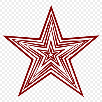 A simple star shape made up of intersecting lines and points, ideal for vector graphics and design projects.