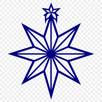 A geometric vector star design, suitable for various applications including Cricut cutting machines and laser cutters.