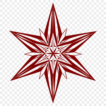 A stylized star graphic for various design applications.