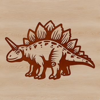 A high-resolution SVG design of a dinosaur featuring the distinctive plates on its back.