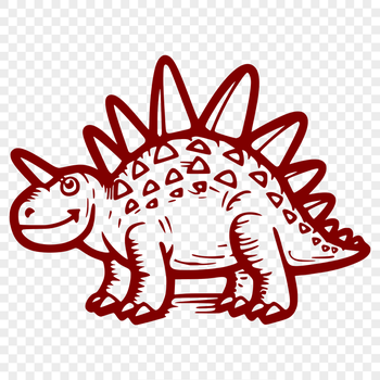 Artistic Stegosaurus - For Laser Engraver Project