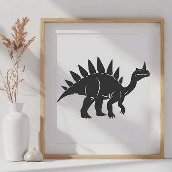 Stunning Stegosaurus In PDF And PNG