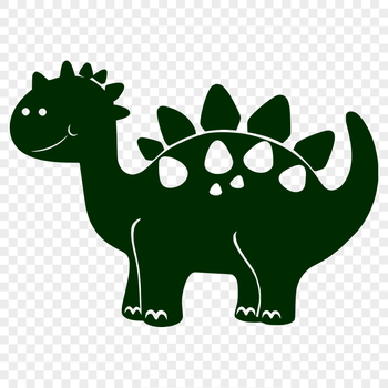 Artistic Stegosaurus Stencil