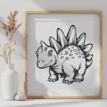 Free Stegosaurus In PDF & PNG