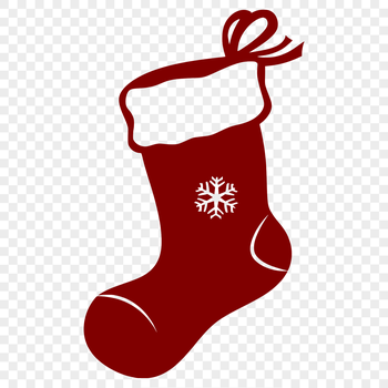 A digital Christmas stocking design in vector format for crafting and design projects.
