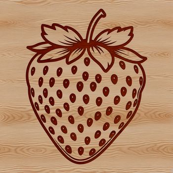 A high-quality vector illustration of a ripe strawberry, suitable for digital design projects.