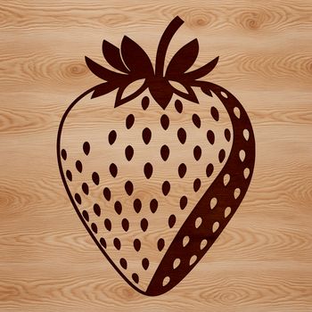 A simple illustration of a strawberry, ideal for use in digital designs, crafts, and DIY projects.