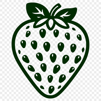 A high-quality digital illustration of a ripe strawberry, suitable for various design applications.