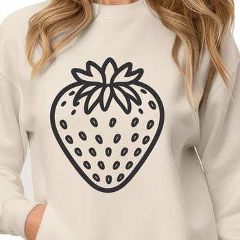 A high-quality, editable vector illustration of a strawberry.